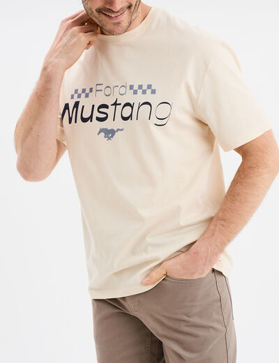T-shirt manches courtes Ford Mustang sable homme