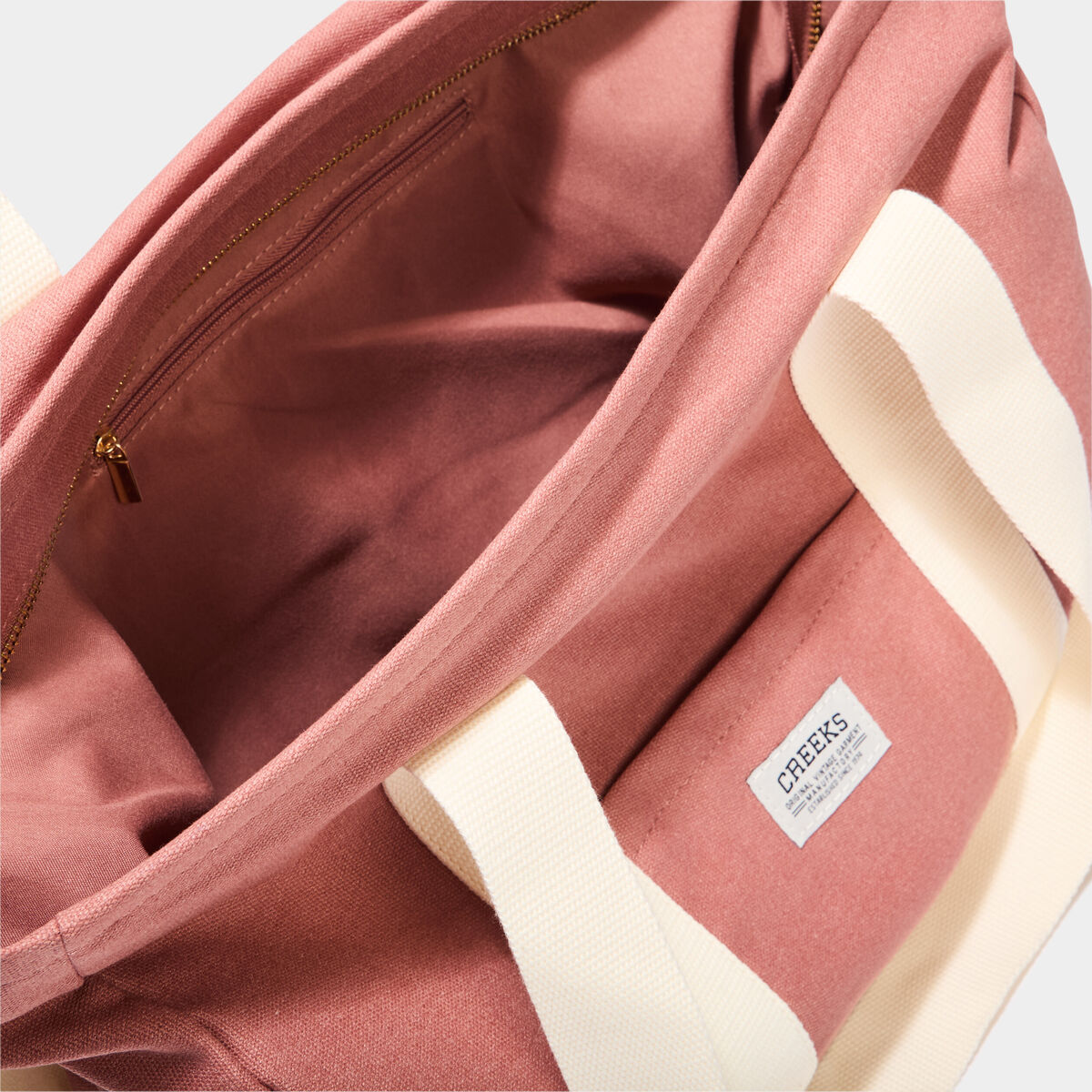Sac cabas avec bandoulière vieux rose femme