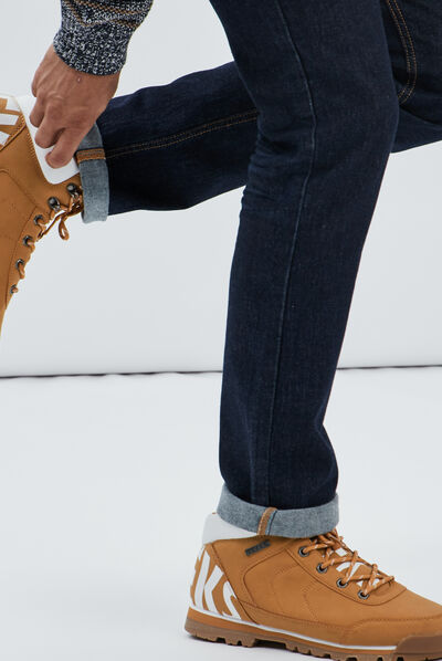 Bottines plates Creeks jaune homme