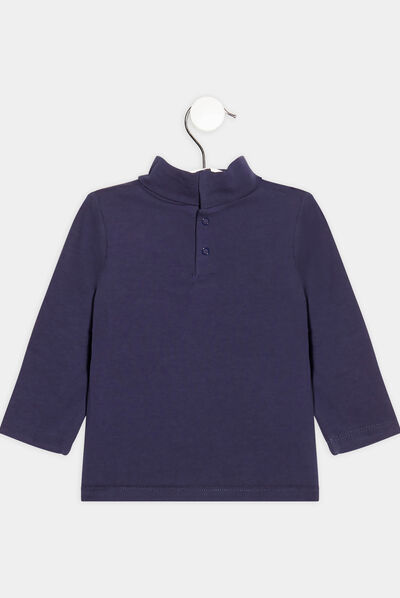 T-shirt manches longues bleu marine bébé garçon