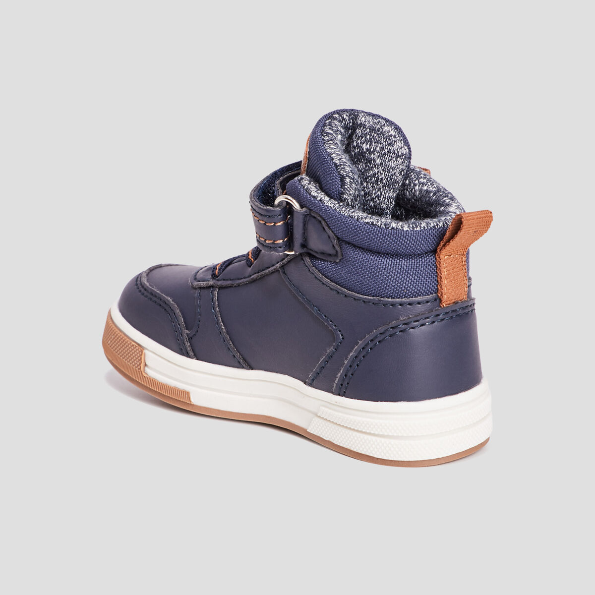 Baskets montantes matelass&eacute;es Creeks bleu b&eacute;b&eacute; gar&ccedil;on