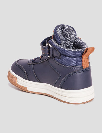 Baskets montantes matelassées Creeks bleu bébé garçon
