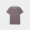 Polo slim manches courtes stretch gris fonc&eacute; homme