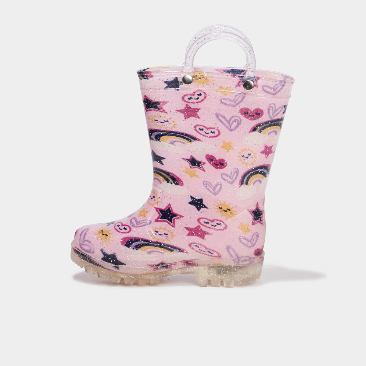 Bottes de pluie &agrave; paillettes rose b&eacute;b&eacute; fille