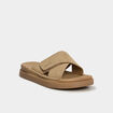 Mules &agrave; scratchs effet su&eacute;dine sable femme