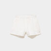 Short &eacute;lastiqu&eacute; broderie anglaise coton ivoire fille