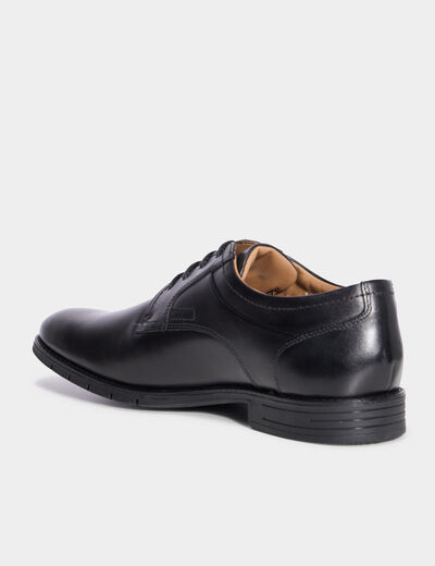 Derbies en cuir avec lacets noir homme
