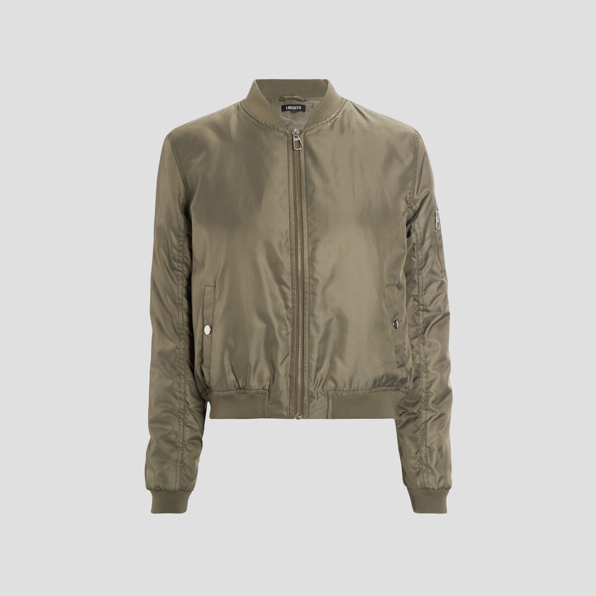 Blouson bombers vert kaki femme
