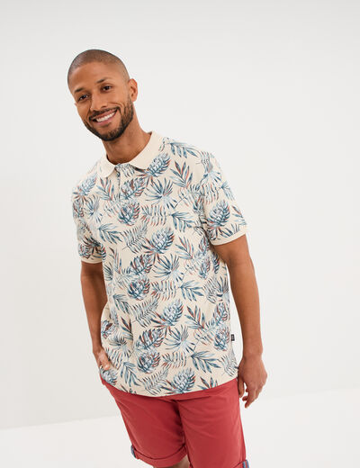 Polo jersey coton manches courtes multicolore homme