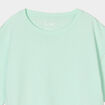T-shirt col rond manches courtes coton vert clair fille
