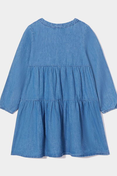 Robe trapèze en jean Creeks denim stone fille