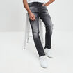 Jeans regular denim gris fonce homme