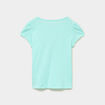 Ensemble pyjama short et t-shirt coton bleu turquoise fille