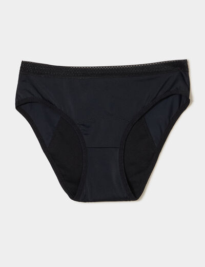 Culotte menstruelle microfibre noir femme