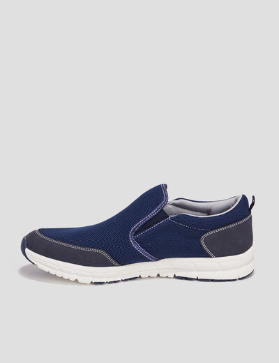 Baskets avec languette d'enfilage bleu marine homme