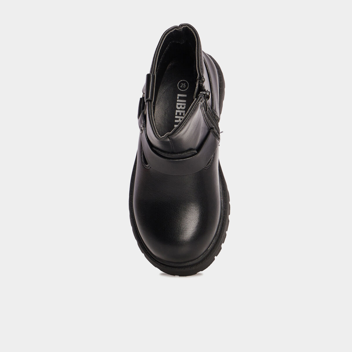 Bottines crantées avec boucles Liberto noir fille