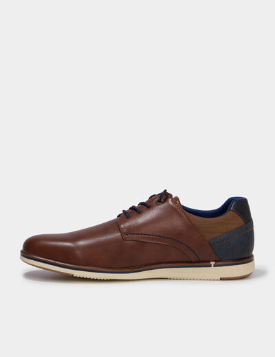 Derbies &agrave; lacets marron homme