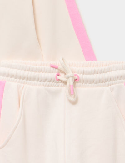 Ensemble de jogging 2 pi&egrave;ces creme fille