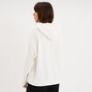 Sweat effet velours 1 poche Hello Kitty blanc femme