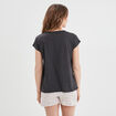 Ensemble pyjama short 2 pièces coton gris foncé femme