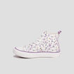 Baskets montantes en toile à lacets multicolore femme