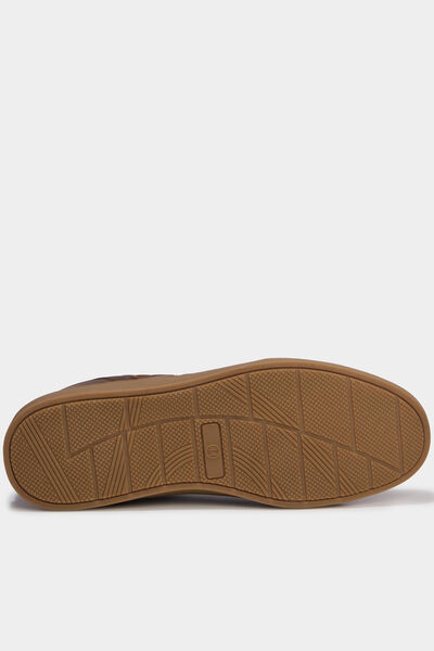 Baskets &agrave; lacets marron homme