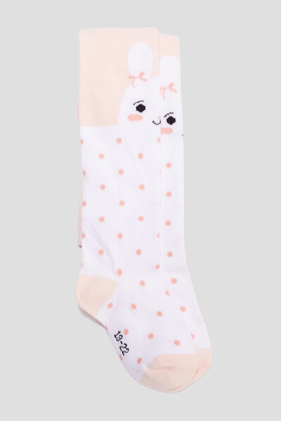 Collants opaques ivoire bébé fille