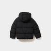 Doudoune manches longues à capuche noir garçon