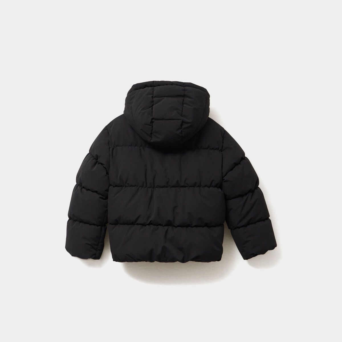 Doudoune manches longues à capuche noir garçon