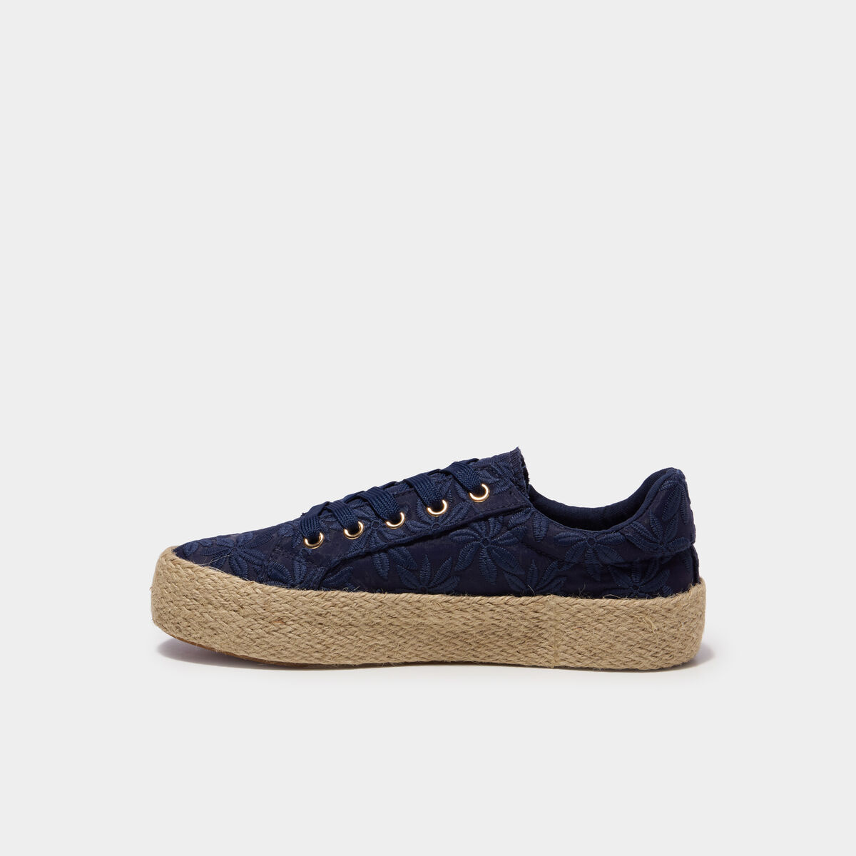 Tennis basses en toile bleu marine femme