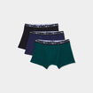 Lot 3 boxers coton stretch DIM vert homme