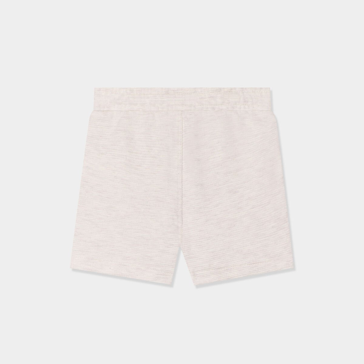 Short avec noeud taille élastiquée coton beige bébé garçon