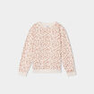 Sweat col rond manches longues beige fille