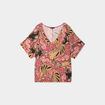 T-shirt manches courtes amples multicolore femme