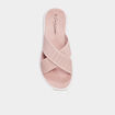 Mules aspect tricoté Confortissimo rose femme