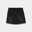 Jupe courte en jean taille &eacute;lastiqu&eacute;e denim noir fille