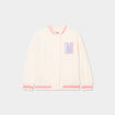 Gilet boutonn&eacute; col teddy coton creme fille