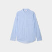 Chemise manches ajustables 1 poche coton bleu femme