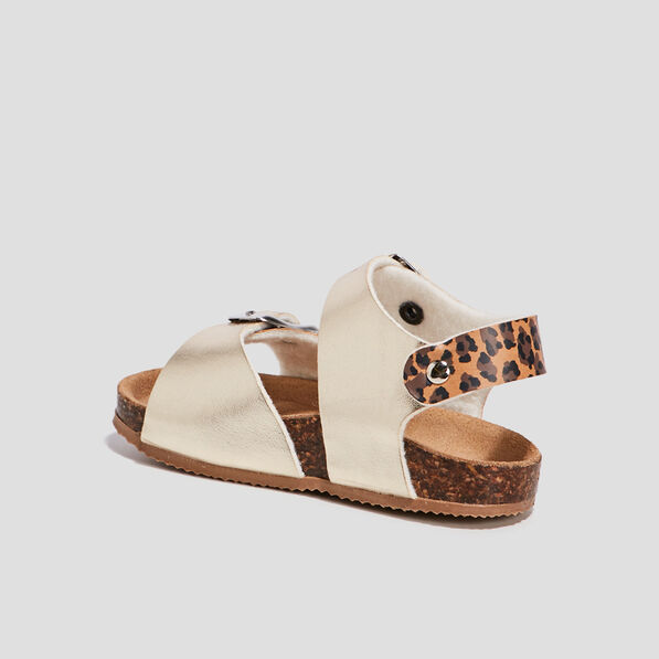 Sandales jaune or bébé fille