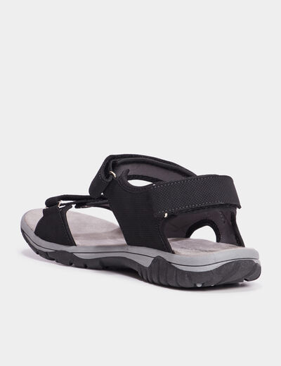 Sandales à scratchs noir homme