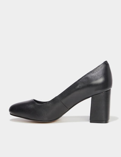 Escarpins Talons Carrés Hauts Pour Femmes - Chaussures Bout Rond Élégantes à Enfiler, Tailles 32-45, Talon 7cm
