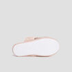 Chaussons mules sequins et fourrure jaune or femme