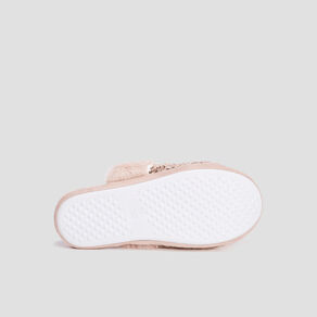 chaussons mules sequins et fourrure jaune or femme Chaussons mules sequins et fourrure jaune or femme