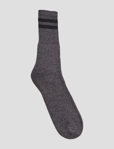 Lot 7 paires chaussettes de sport gris homme