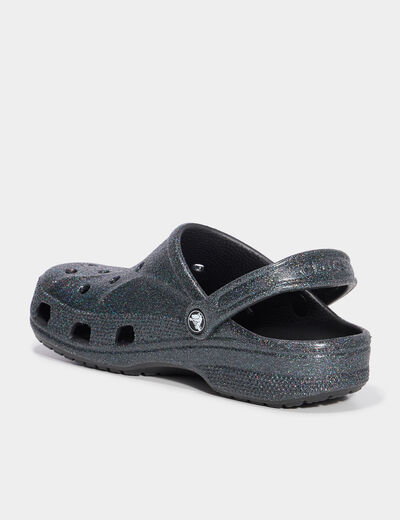 Sabots de plage paillettes multicolore femme