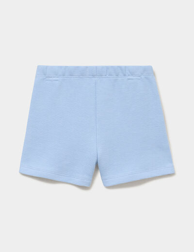 Short molletonn&eacute; coton bleu pastel b&eacute;b&eacute; gar&ccedil;on