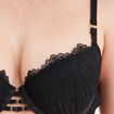 Soutien-gorge corbeille paddé dentelle noir femme