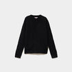Gilet cardigan ajour&eacute; manches longues noir femme