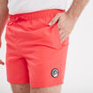 Short de bain droit taille &eacute;lastiqu&eacute;e rose fluo homme