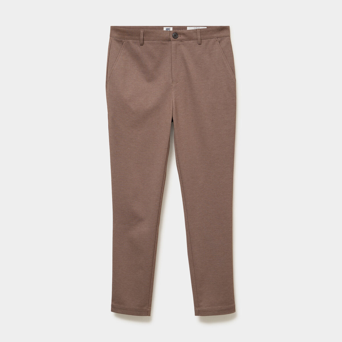 Pantalon chino slim taupe homme